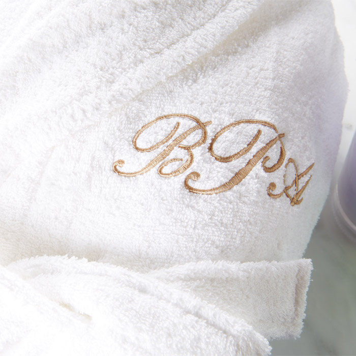 personalised cotton bathrobe